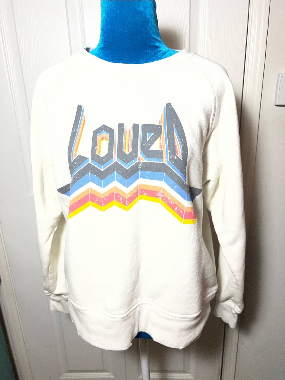 CURRENT/ELLIOT Loved Crew Sweatshirt Women’s Smalll Cottin Graphic